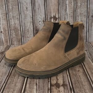 Mens 43 R/ 10 Mens Birkenstock Highwood Brown Nubuck Leather Chelsea Boots